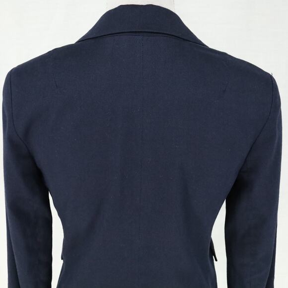 Gap Jacket Womens 0 Navy Blue Academy Blazer Woven Lined Academia Career - Picture 9 of 16